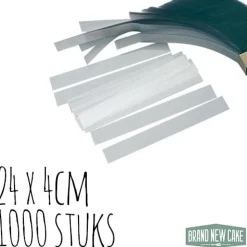BrandNewCake Acetaatfolie stroken 24x4cm 1000 stuks* Foliën|Banket En Dessertvormen
