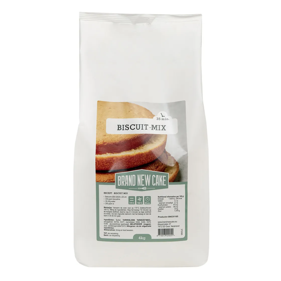 BrandNewCake Biscuit-mix 4kg* Banketmixen|Bekijk Alle Mixen