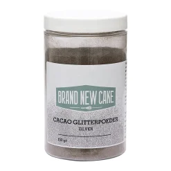 BrandNewCake Cacao Glitterpoeder Zilver 150g* Cacaoproducten|Eetbare Strooisels