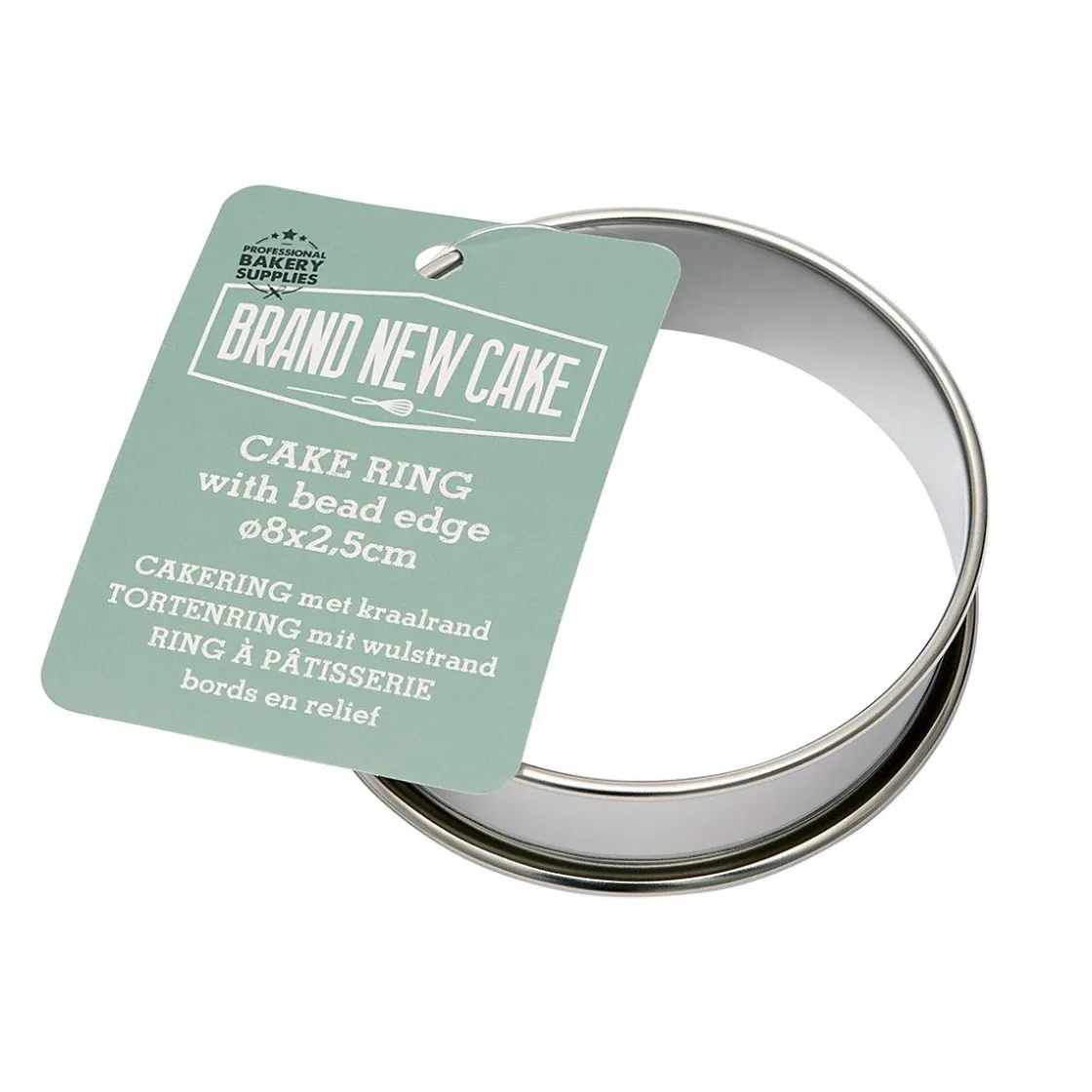 BrandNewCake Cakering met Kraalrand Ø8x2,5cm* Dessertringen|Ronde Bakvormen
