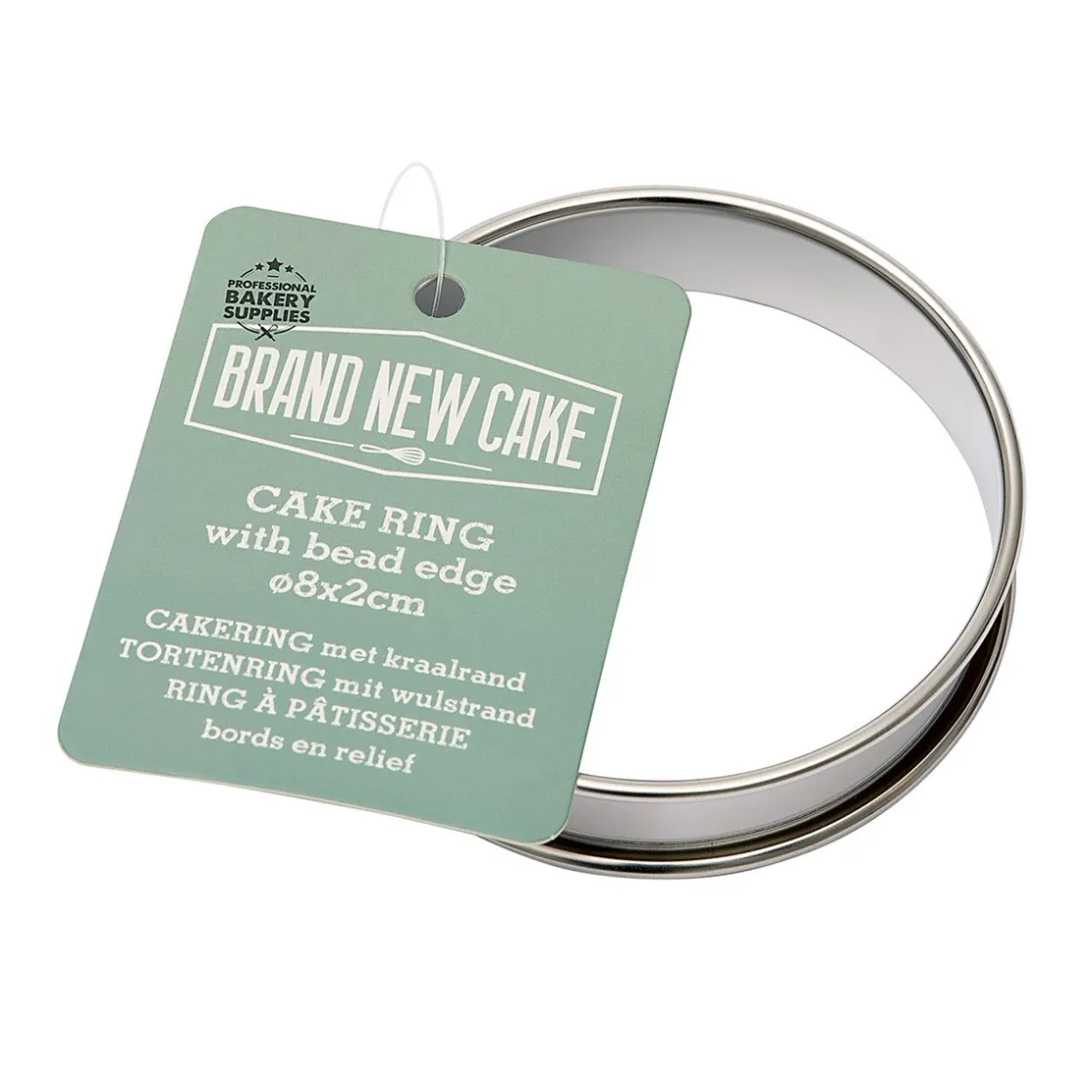 BrandNewCake Cakering met Kraalrand Ø8x2cm* Dessertringen|Ronde Bakvormen