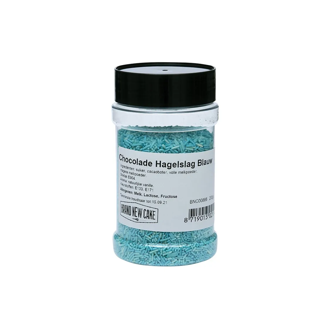 BrandNewCake Chocolade Hagelslag Blauw 200g* Chocolade Decoraties|Ijsdips