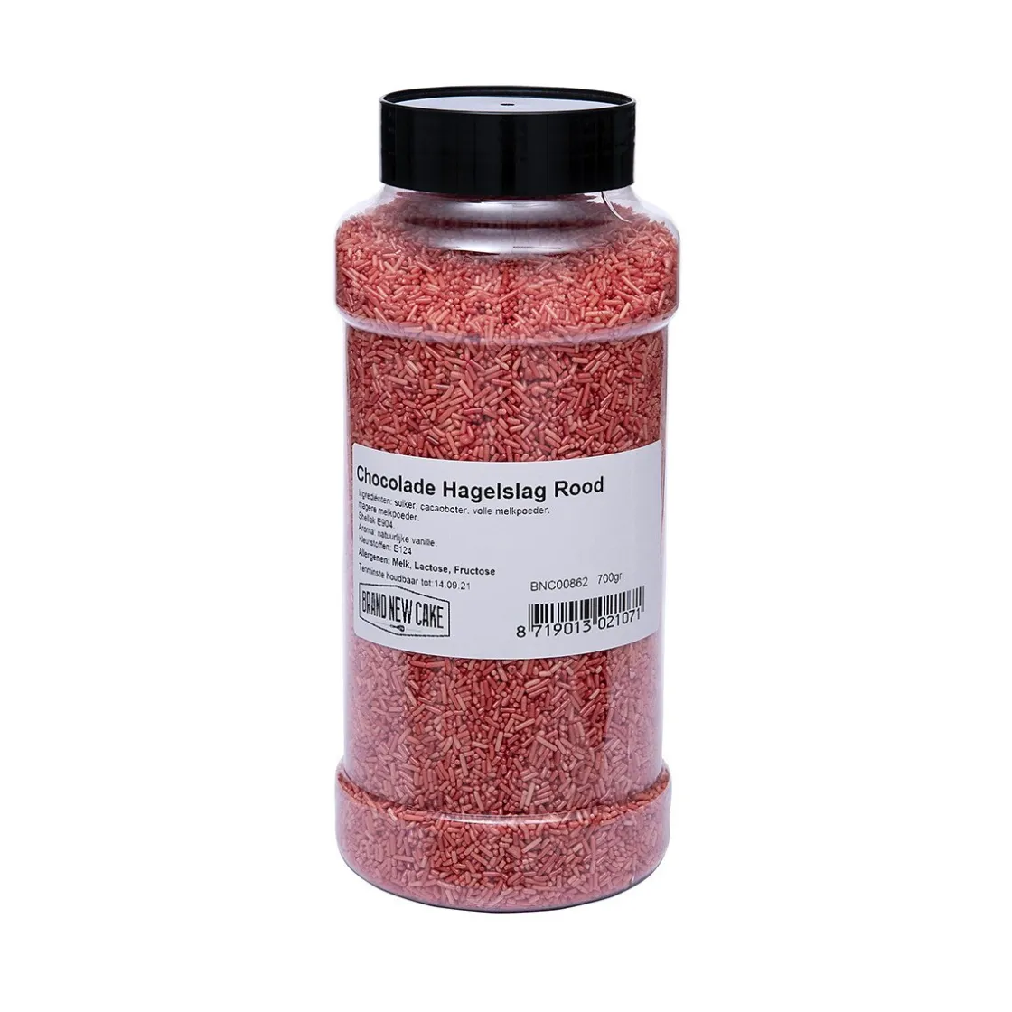 BrandNewCake Chocolade Hagelslag Rood 700g*** Chocolade Decoraties|Ijsdips