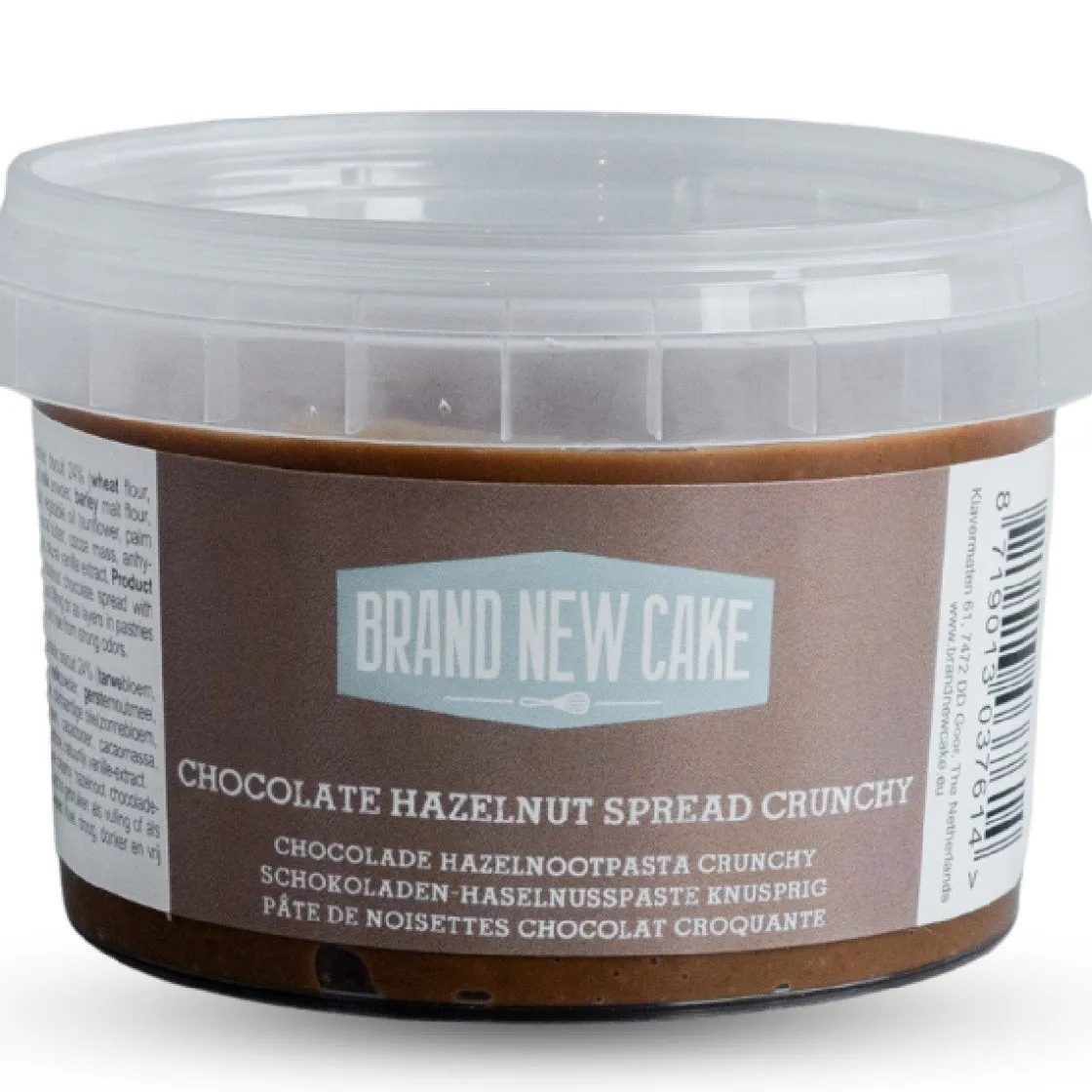 BrandNewCake Chocolade Hazelnootpasta Crunchy 260g*** Chocolade Vullingen|Bonbonvullingen
