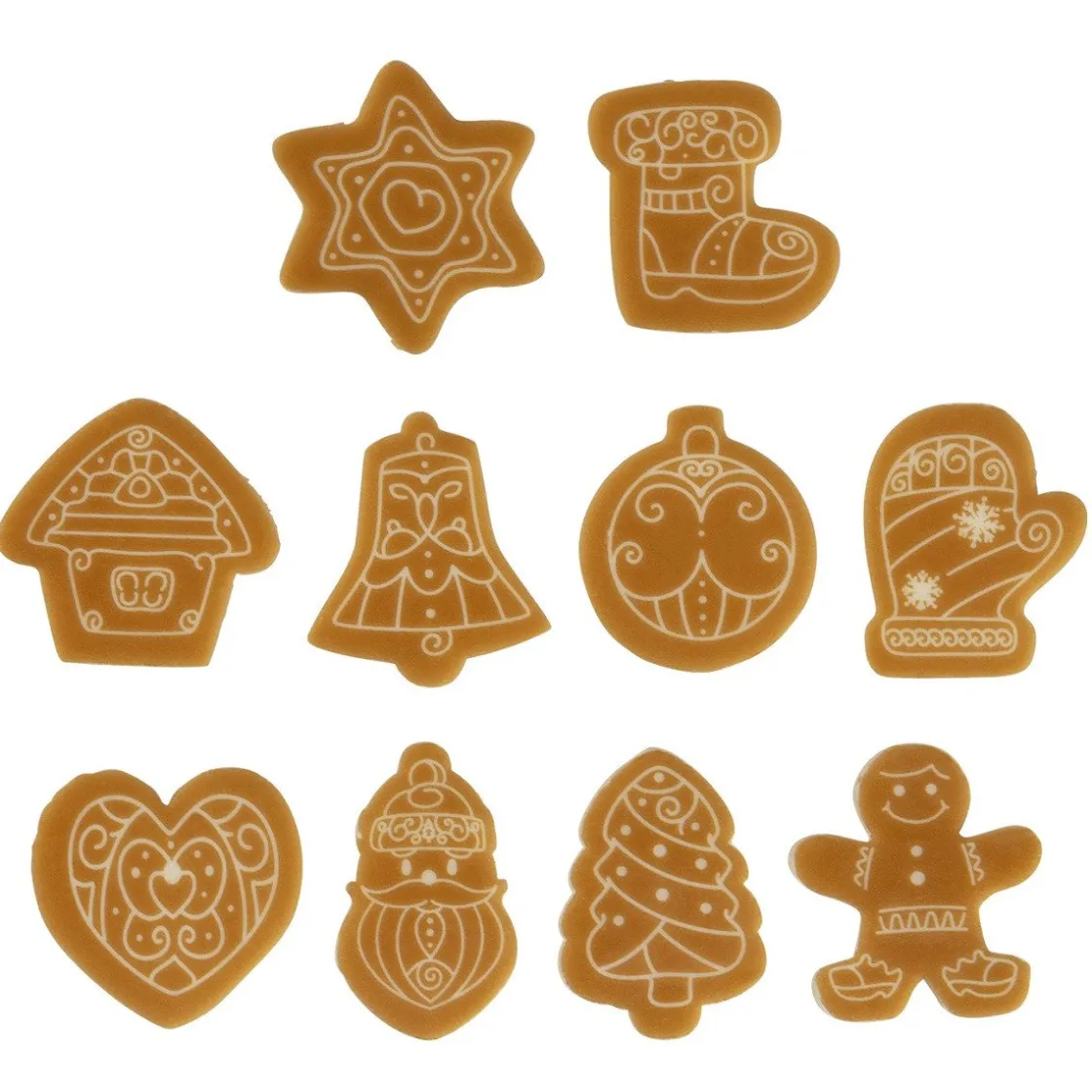 BrandNewCake Chocoladedecoratie Kerst Assortiment 140st* Figuur Decoraties|Chocolade Decoraties