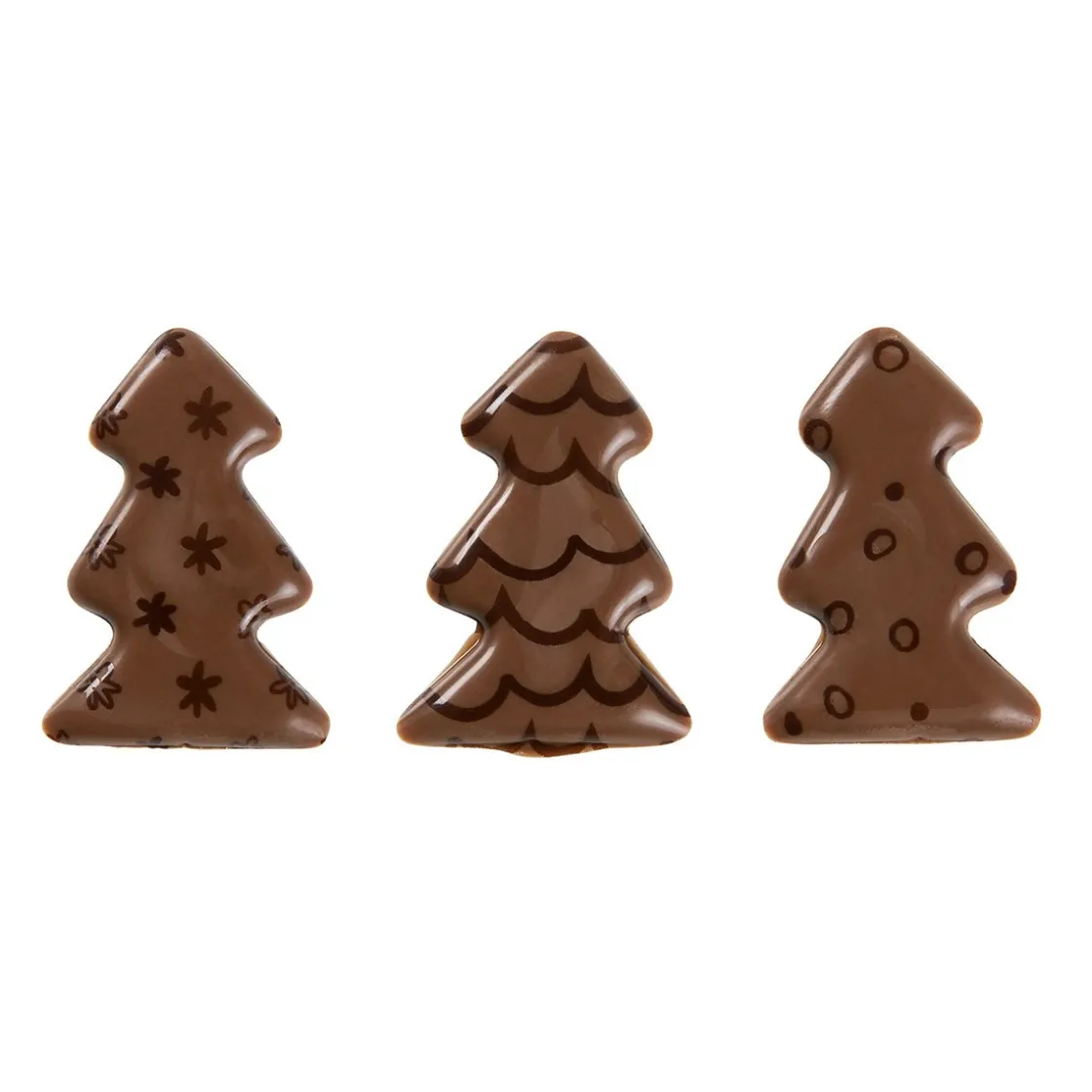 BrandNewCake Chocoladedecoratie Kerstbomen 96st* Figuur Decoraties|Chocolade Decoraties