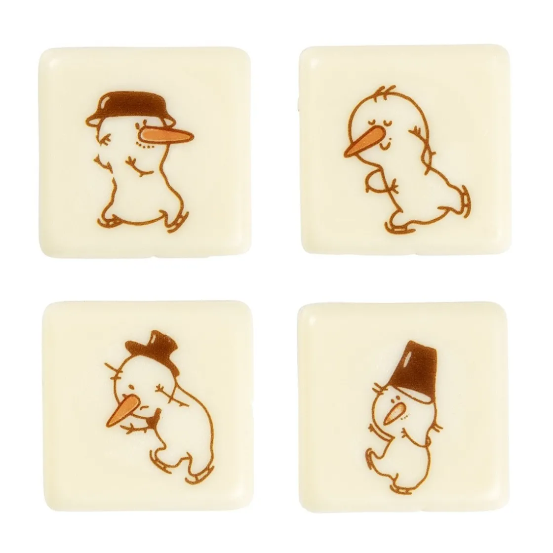 BrandNewCake Chocoladedecoratie Sneeuwpop 96st* Figuur Decoraties|Chocolade Decoraties