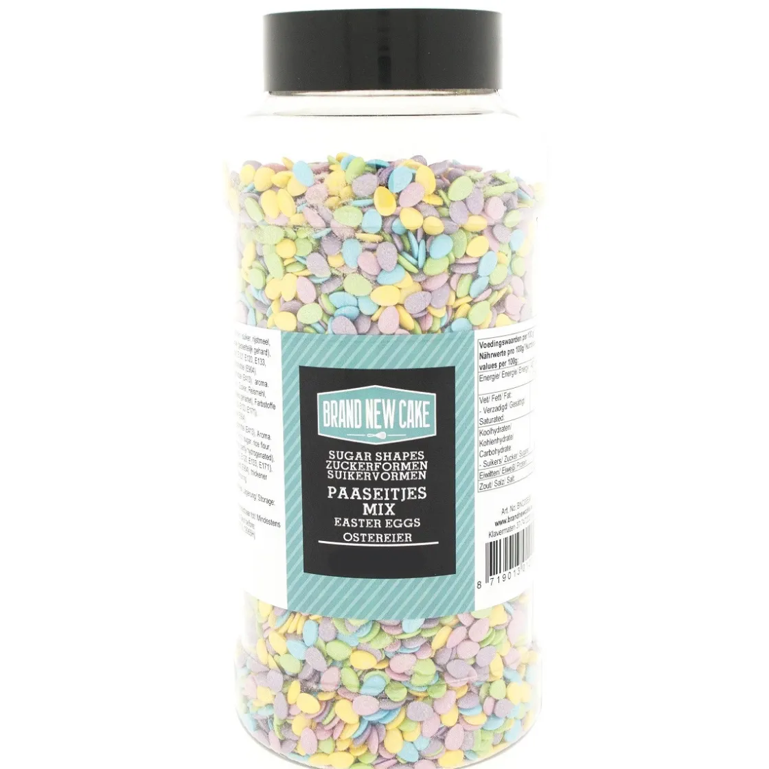 BrandNewCake Confetti Ei Vormpjes 500gr.* Ijsdips|Eetbare Strooisels