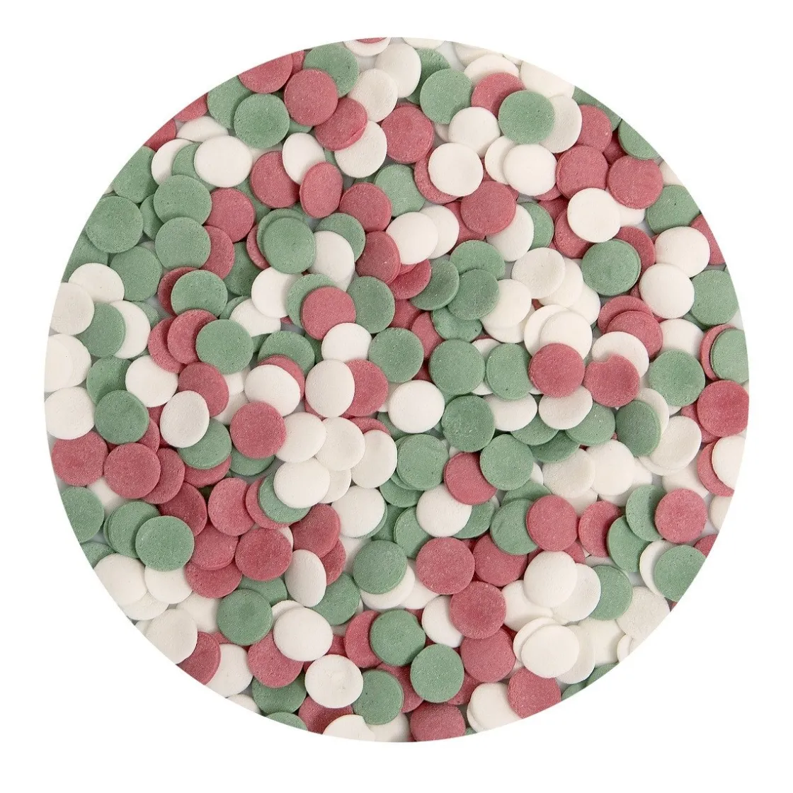 BrandNewCake Confetti Maxi X-Mas Rood/Groen/Wit 60gr.*** Eetbare Strooisels