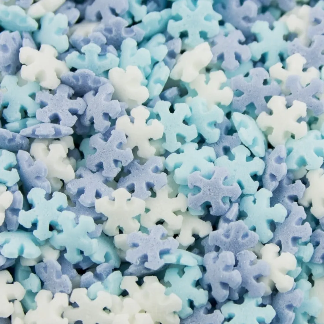 BrandNewCake Confetti Mini Sneeuwvlokken 3 Kleuren 500gr.* Eetbare Strooisels