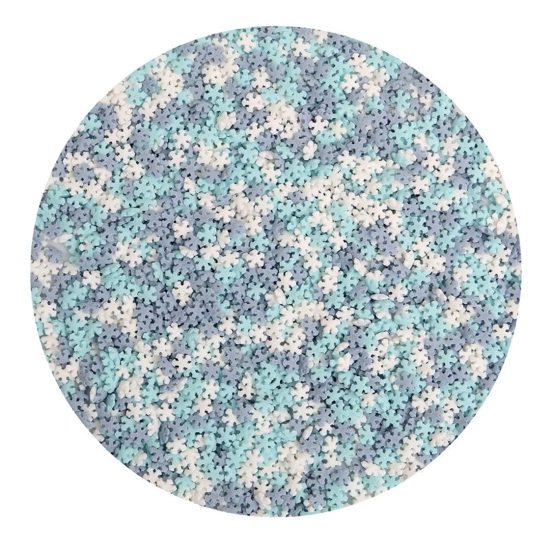 BrandNewCake Confetti Mini Sneeuwvlokken 3 Kleuren 55gr.* Eetbare Strooisels