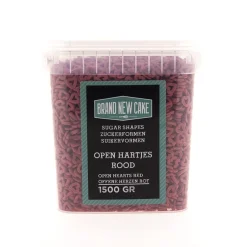 BrandNewCake Confetti Open Hartjes Rood 1500gr.* Ijsdips|Eetbare Strooisels