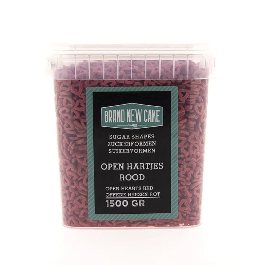 BrandNewCake Confetti Open Hartjes Rood 1500gr.* Ijsdips|Eetbare Strooisels