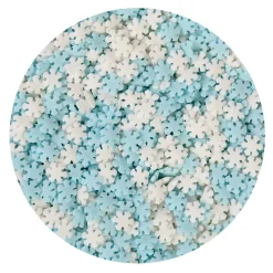 BrandNewCake Confetti Sneeuwvlokken Blauw/Wit 50gr.* Eetbare Strooisels