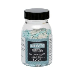 BrandNewCake Confetti Sneeuwvlokken Blauw/Wit 50gr.* Eetbare Strooisels