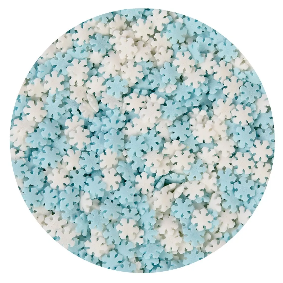 BrandNewCake Confetti Sneeuwvlokken Blauw/Wit 500gr.* Eetbare Strooisels