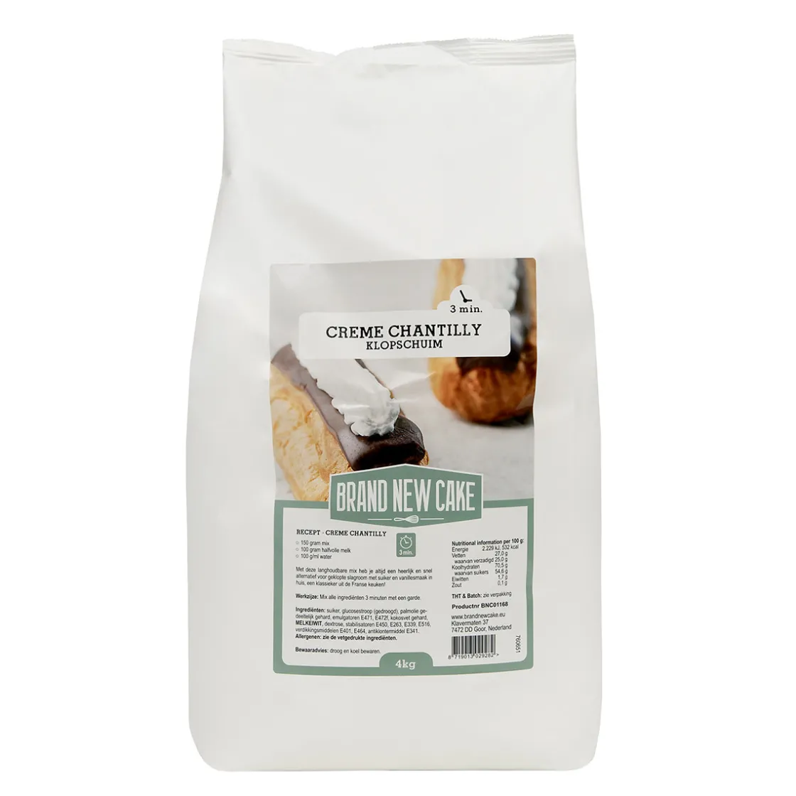 BrandNewCake Creme Chantilly (klopschuim) 4kg* Roompoeders