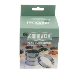 BrandNewCake Flan/Cake Ringen RVS Ø8cm Set/4* Dessertringen|Ronde Bakvormen