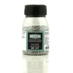 BrandNewCake Gekleurde Suiker Zilver 80gr.* Eetbare Strooisels