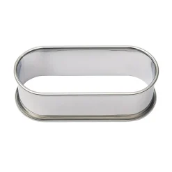 BrandNewCake Kanoring met Kraalrand 9x3,5x3cm* Dessertringen|Ovale Bakvormen