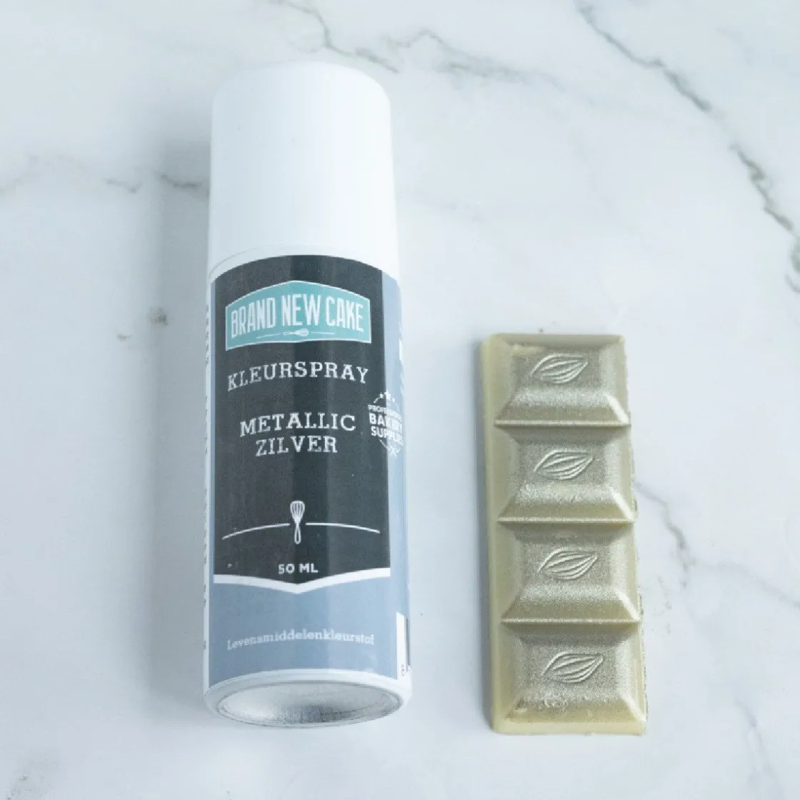 BrandNewCake Kleurspray Metallic Zilver 50ml* Spray Kleurstoffen