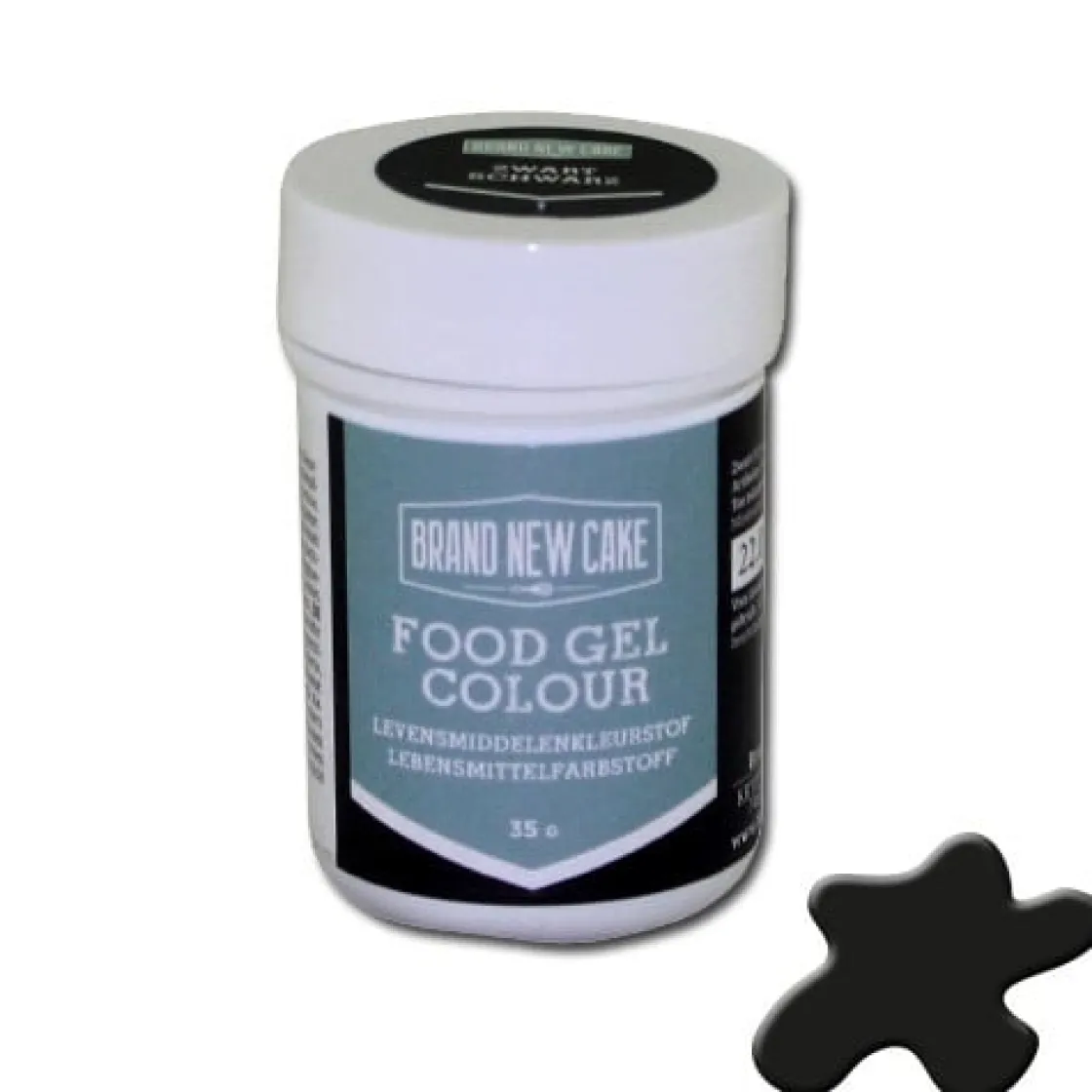 BrandNewCake Kleurstof Gel Zwart 35gr* Gel Kleurstoffen