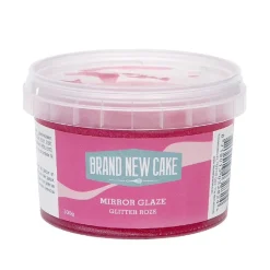 BrandNewCake Mirror Glaze Glitter Roze 300g* Afdekgelei