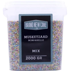 BrandNewCake Musketzaad (discodip) Mix 2000gr.* Ijsdips|Eetbare Strooisels