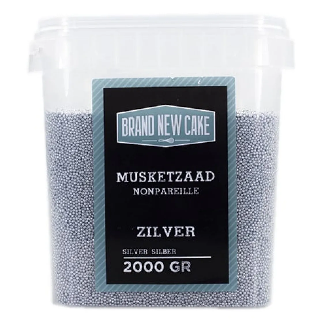 BrandNewCake Musketzaad Zilver 2000gr.* Ijsdips|Eetbare Strooisels