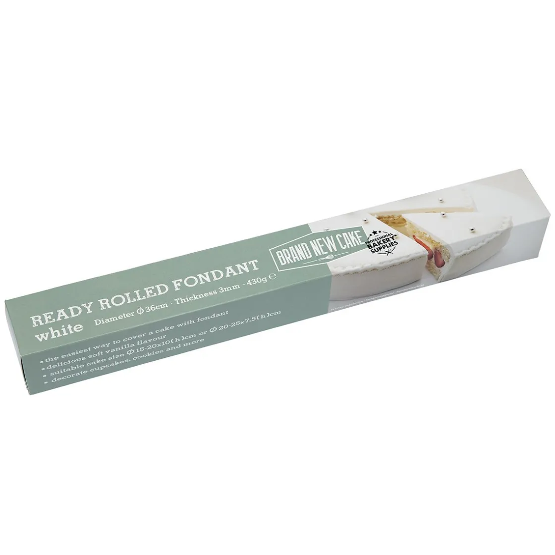 BrandNewCake Ready Rolled Fondant Wit 430g* Rolfondant