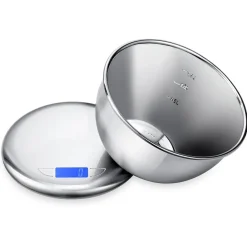 BrandNewCake RVS Keukenweegschaal met kom 5kg / 1g* Meten En Wegen|Weegschalen