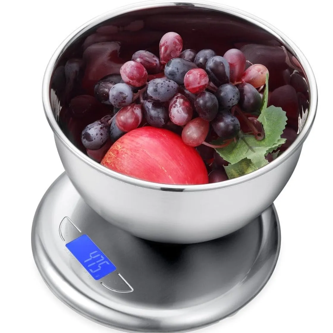 BrandNewCake RVS Keukenweegschaal met kom 5kg / 1g* Meten En Wegen|Weegschalen