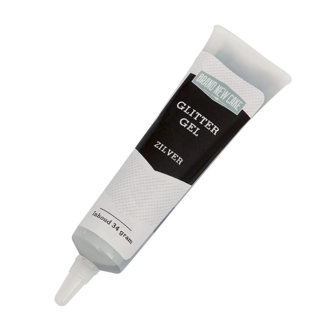 BrandNewCake Schrijftube Glittergel Zilver 34g* Eetbaar Schrijven