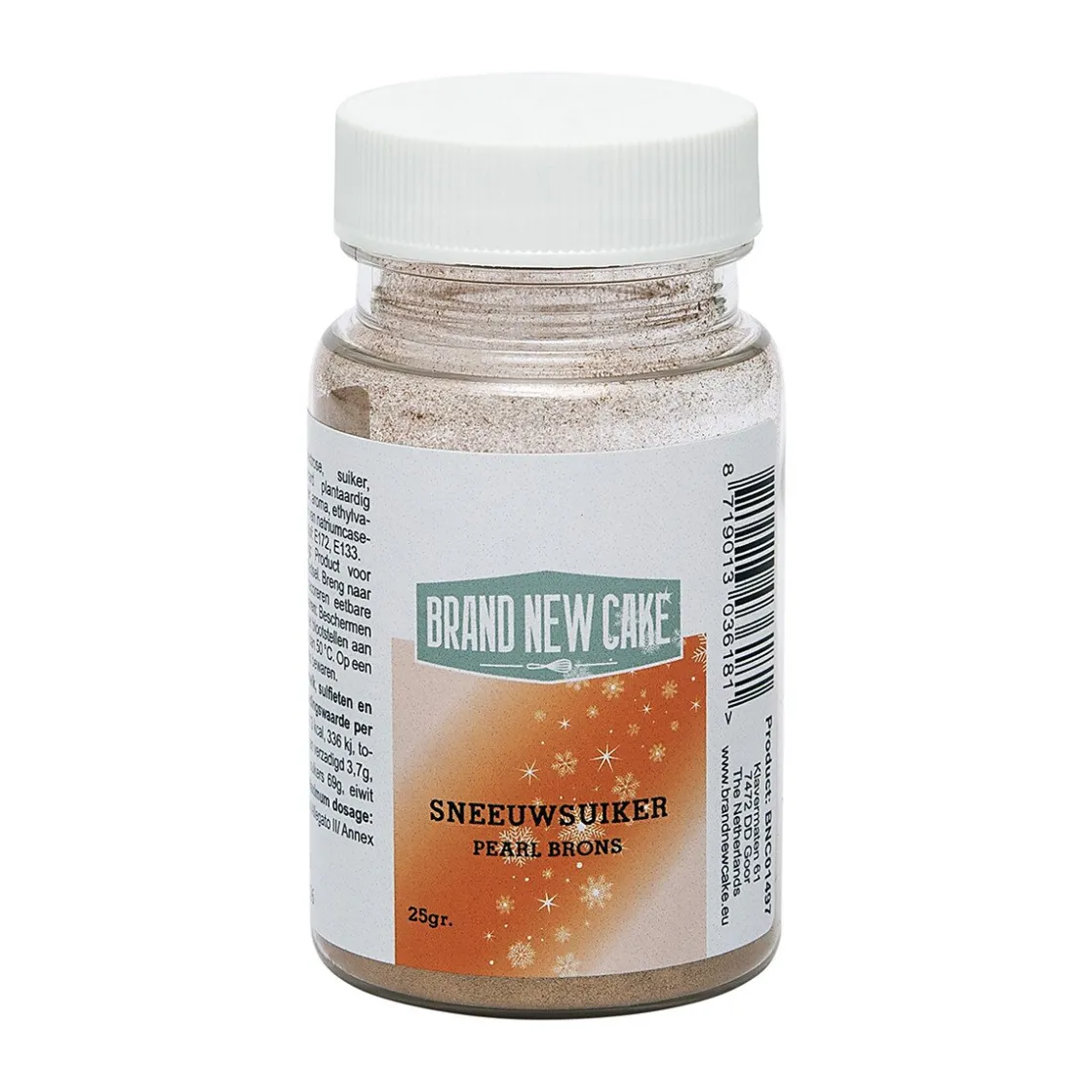 BrandNewCake Sneeuwsuiker Pearl Brons 25g*** Suiker En Zout|Eetbare Strooisels