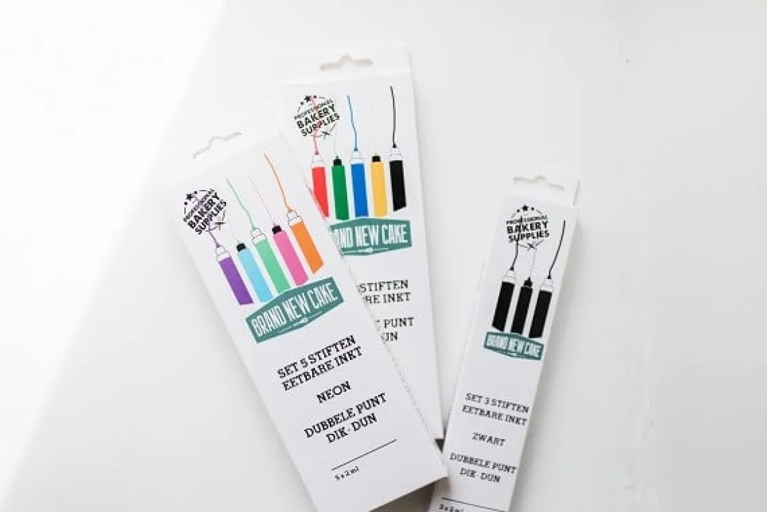 BrandNewCake Stiften eetbare inkt set/5* Eetbaar Schrijven