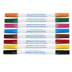 BrandNewCake Stiften Eetbare Inkt Dubbelzijdig Set/8* Eetbaar Schrijven