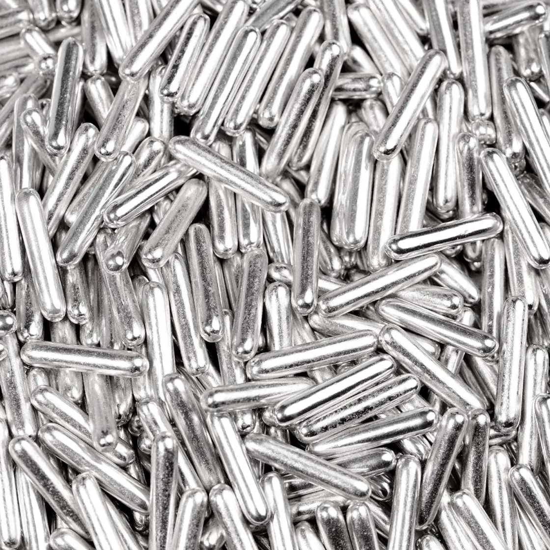 BrandNewCake Sugar Rods Metallic Zilver 80gr.* Ijsdips|Eetbare Strooisels