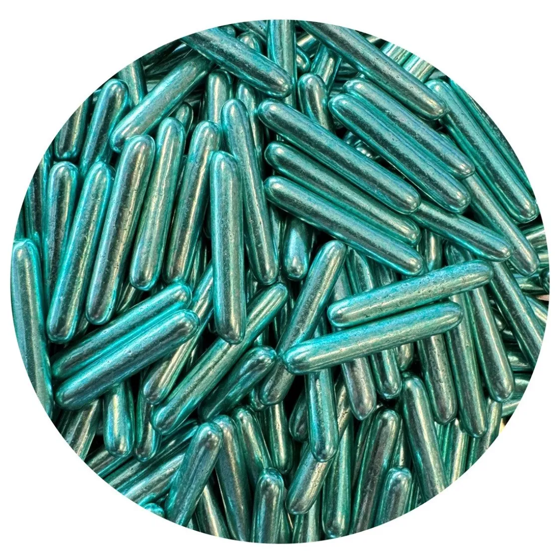BrandNewCake Sugar Rods Metallic Groen 80gr.* Ijsdips|Eetbare Strooisels