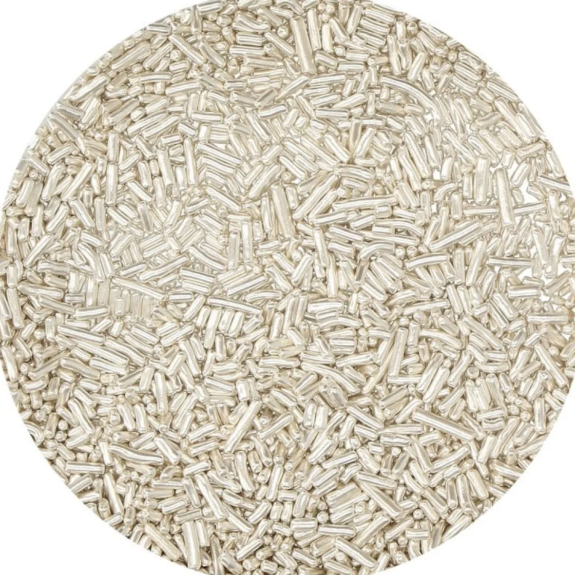 BrandNewCake Sugar Strands Metallic Zilver 10kg*** Ijsdips|Eetbare Strooisels