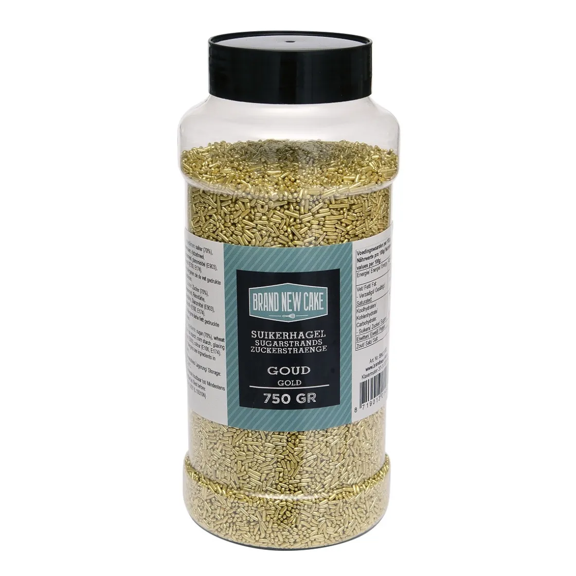BrandNewCake Sugar Strands Metallic Goud 750gr.* Ijsdips|Eetbare Strooisels