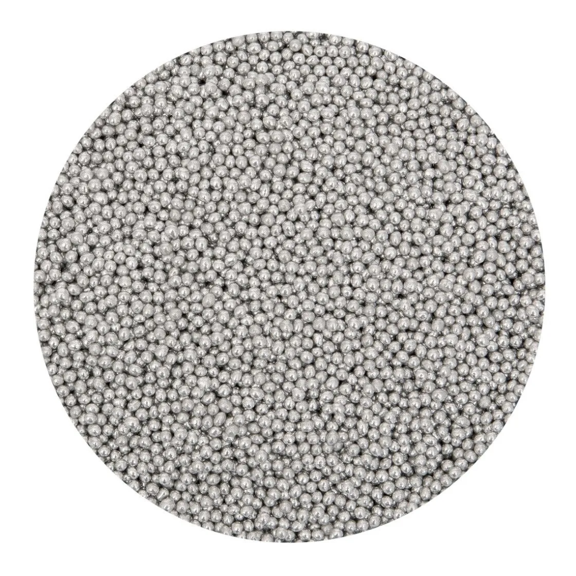 BrandNewCake Suikerparels Metallic Zilver 2mm 80gr.* Eetbare Strooisels