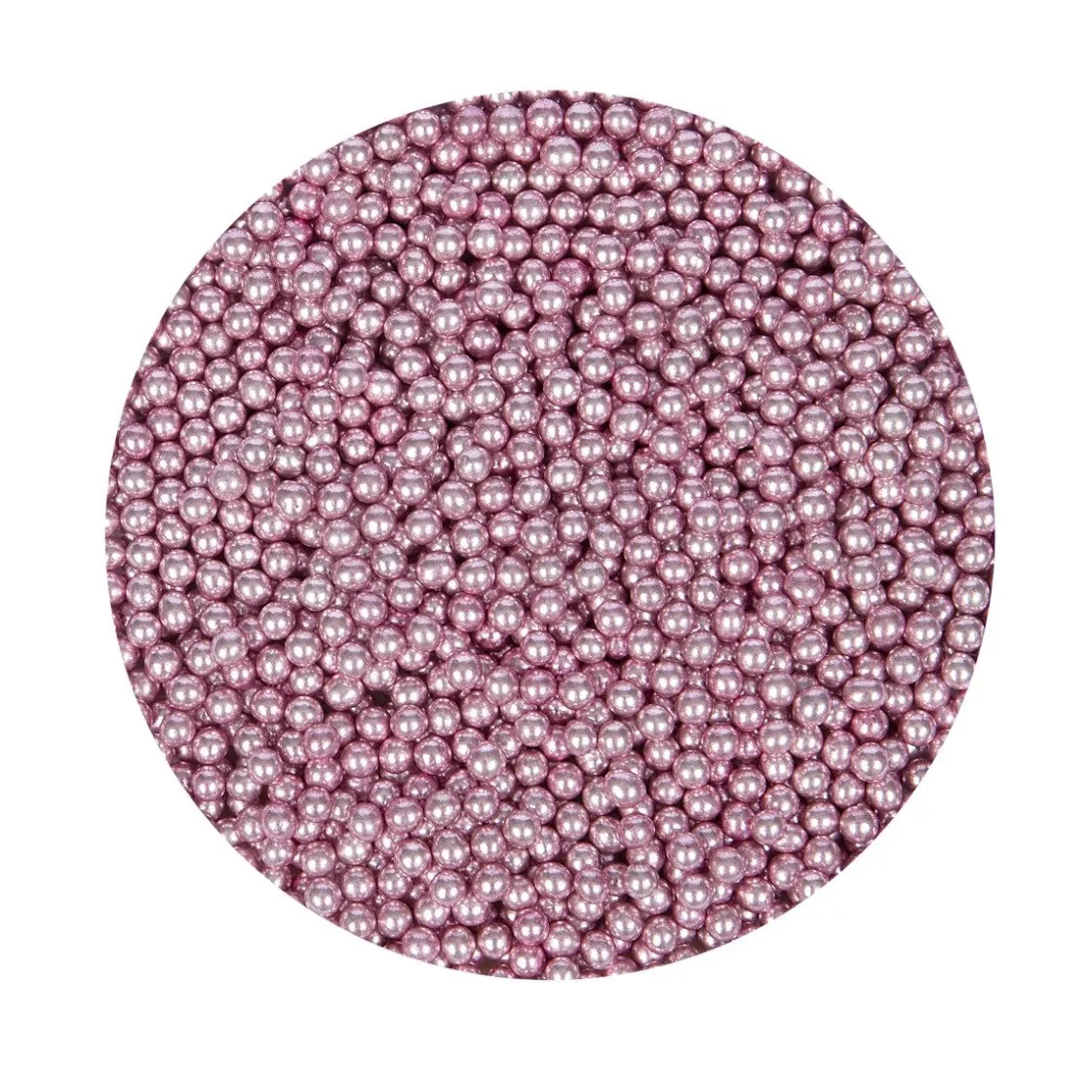 BrandNewCake Suikerparels Metallic Roze 4mm 80gr.* Eetbare Strooisels
