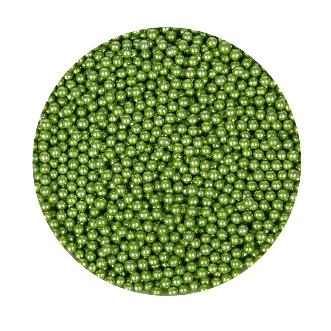BrandNewCake Suikerparels Metallic Groen 4mm 80gr.* Eetbare Strooisels