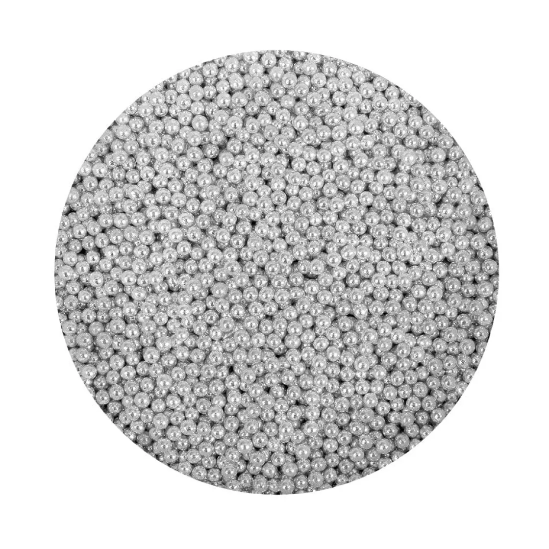 BrandNewCake Suikerparels Metallic Zilver 4mm 80gr.* Eetbare Strooisels