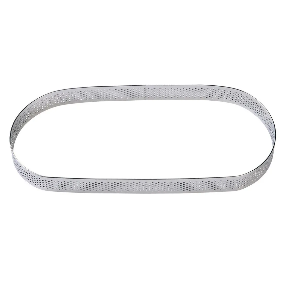 BrandNewCake Taartring RVS Ovaal Geperforeerd 22,5x9x2cm* Dessertringen|Ovale Bakvormen