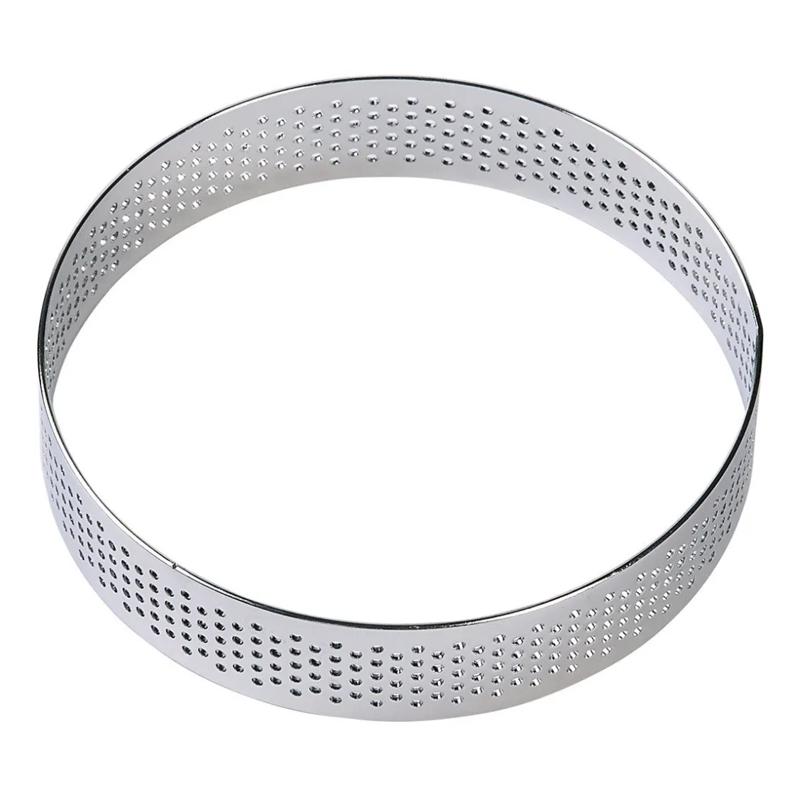 BrandNewCake Taartring RVS Geperforeerd Ø9x2cm* Dessertringen|Ronde Bakvormen