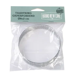 BrandNewCake Taartring RVS Geperforeerd Ø9x2cm* Dessertringen|Ronde Bakvormen