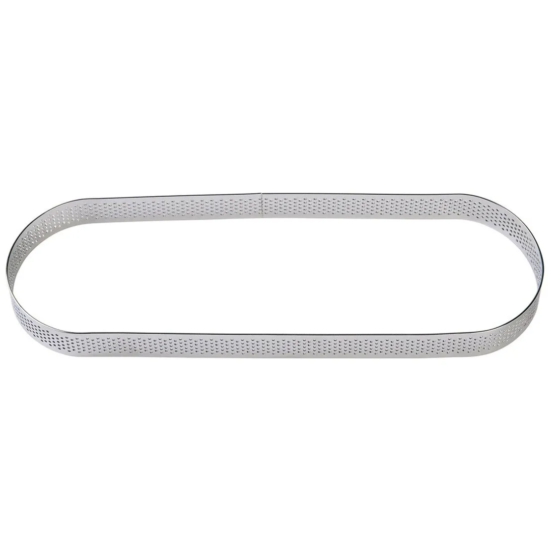 BrandNewCake Taartring RVS Ovaal Geperforeerd 27x8x2cm*** Dessertringen|Ovale Bakvormen