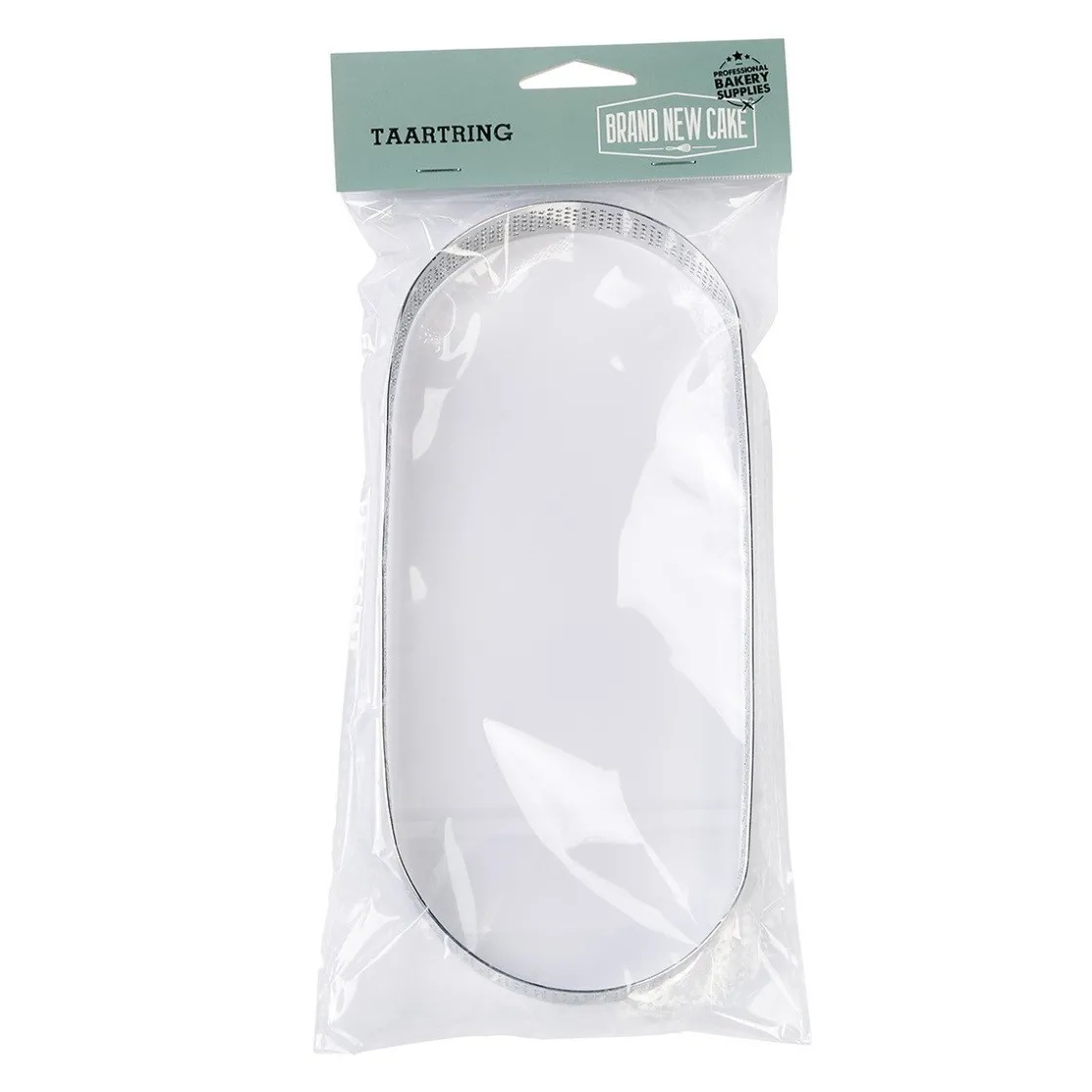 BrandNewCake Taartring RVS Ovaal Geperforeerd 27x8x2cm*** Dessertringen|Ovale Bakvormen