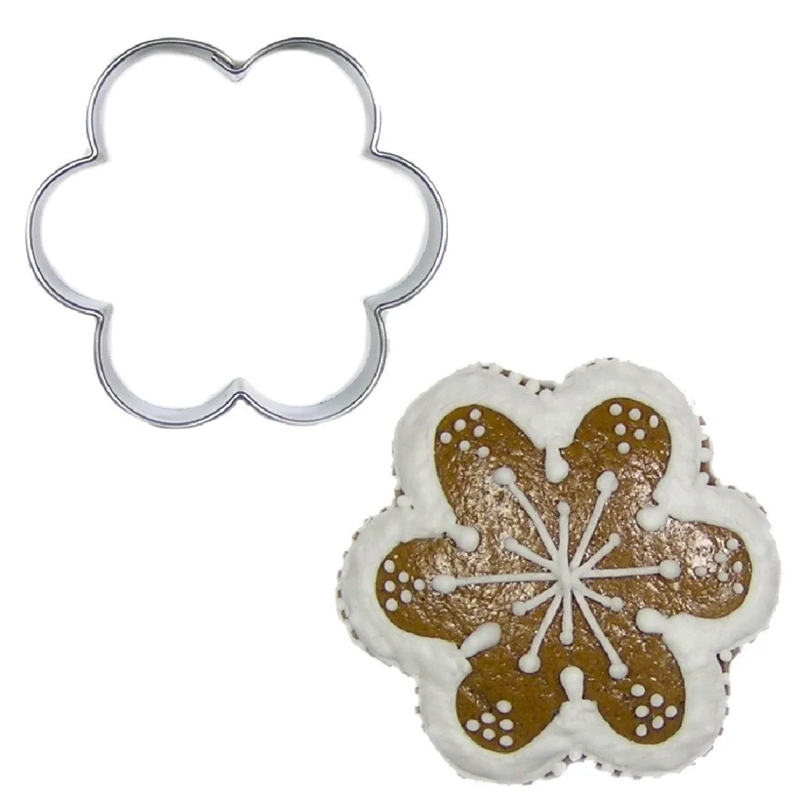 BrandNewCake Uitsteker Bloem RVS 5cm* Bloem En Blad Stekers